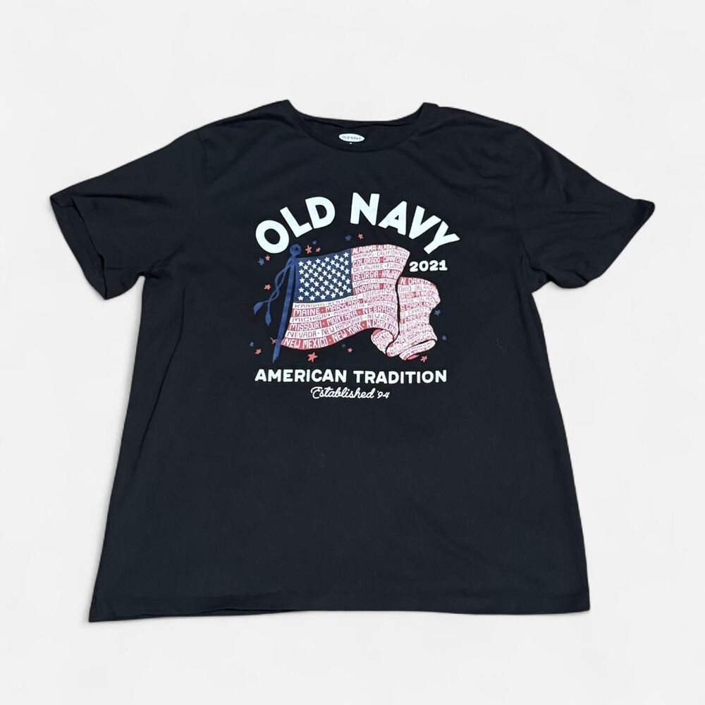 Old navy black American tradition XL size (width 22in, length 25-1/2in) T shirt